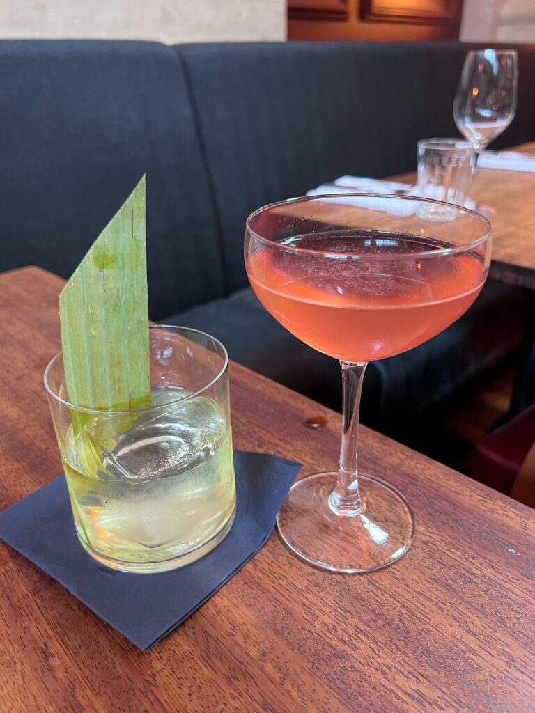 Two cocktails from Hawksmoor