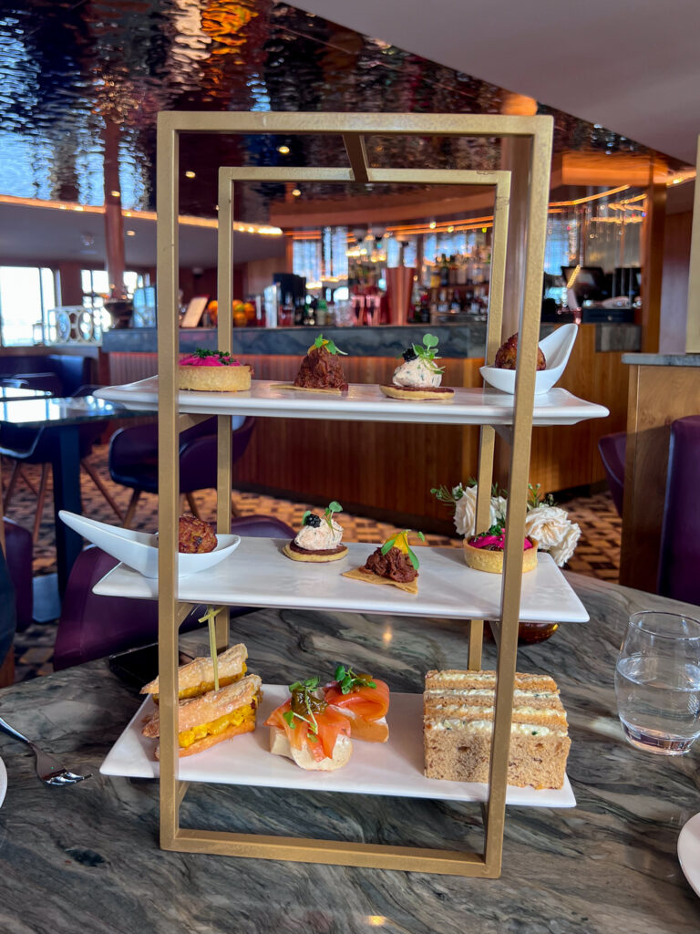 Savoury stand, afternoon tea at Fingal