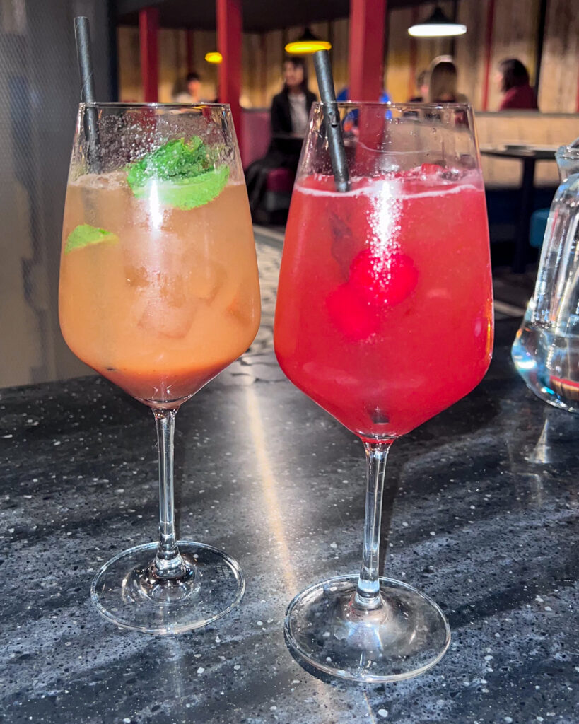 Two spritz drinks