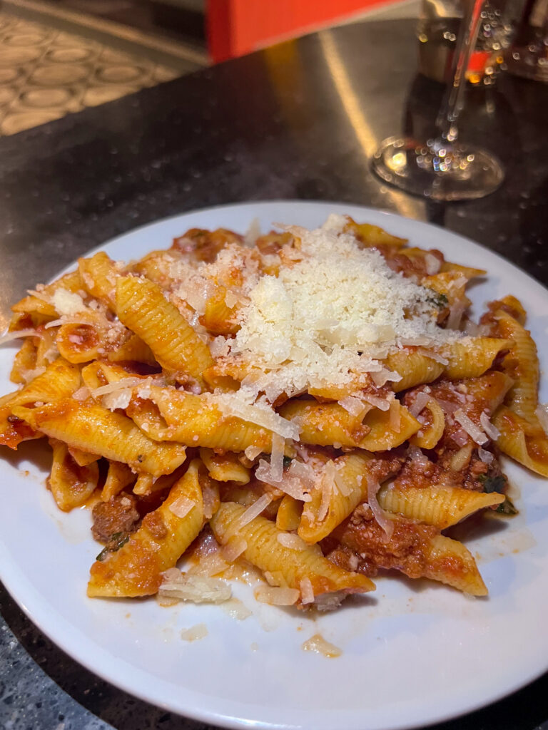 Ragu pasta dish from Assaggini